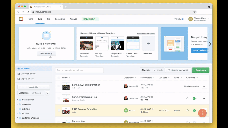 create HTML template from scratch in Litmus Builder