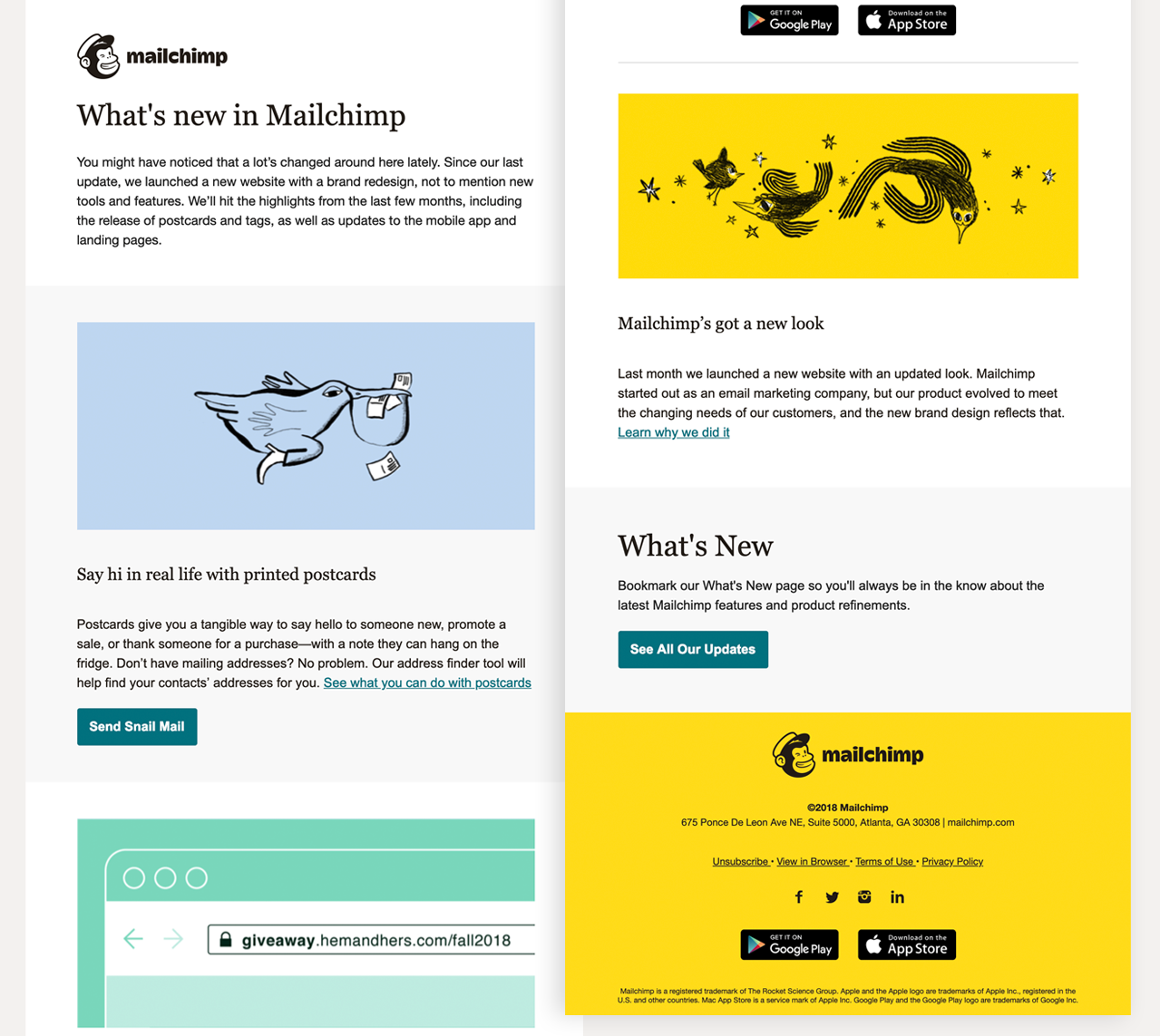 Custom Illustrations - Mailchimp’s illustrative work