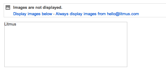 Disabled image with alt text in Gmail Disabled image with alt text in Gmail