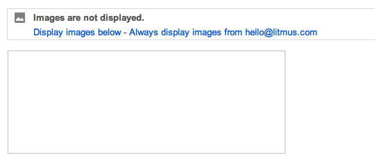 Disabled image without alt text in Gmail Disabled image without alt text in Gmail