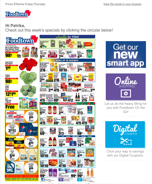 Foodtown Mailjet