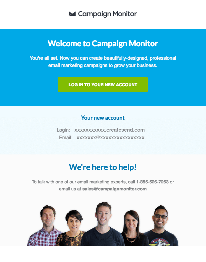 Campaign monitor welcome series